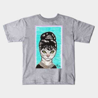 Purrrfect Breakfast at Tiffany's Kids T-Shirt